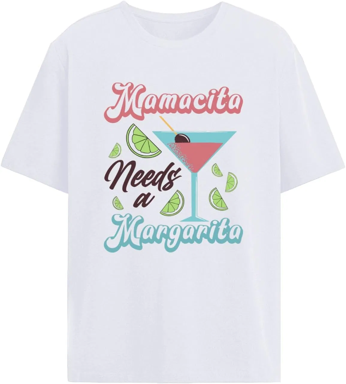 Футболка для женщин MamáCita Needd A Margarita с графическим дизайном Generic, белый