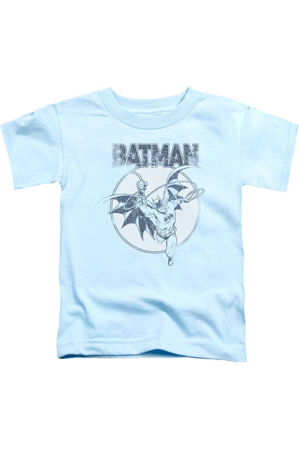 

Детская футболка с коротким рукавом "Бэтмен, размахивающий битой" Gildan, светло-голубой