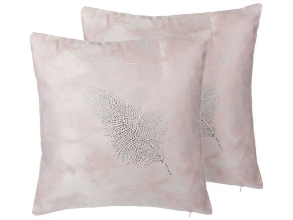 

Подушка Beliani 2 шт SILENE, 45x45x45 см цвет pink/silber