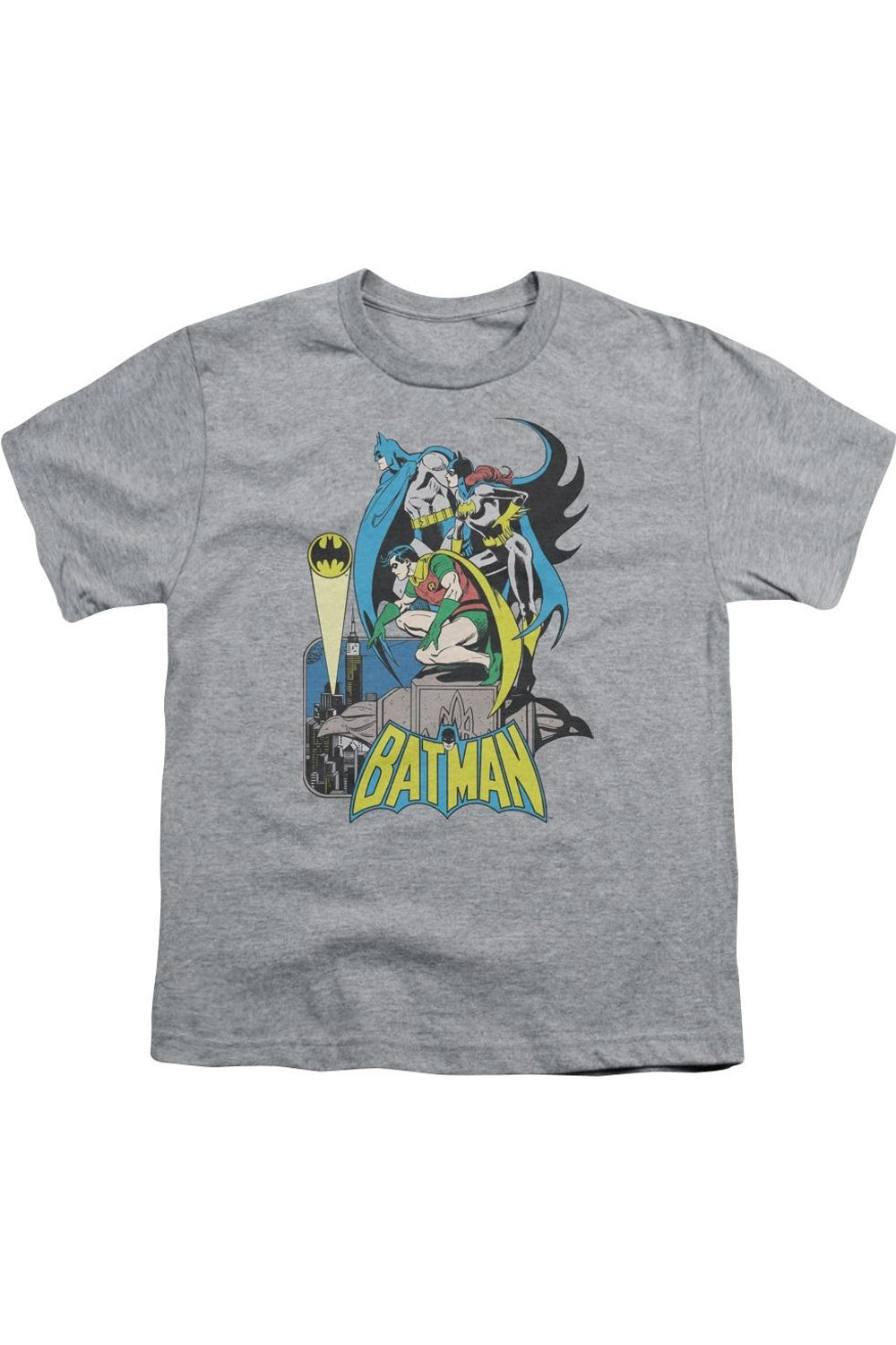 

Футболка DC Comics "Batman: Трио героев" с коротким рукавом для детей Gildan, Athletic Heather