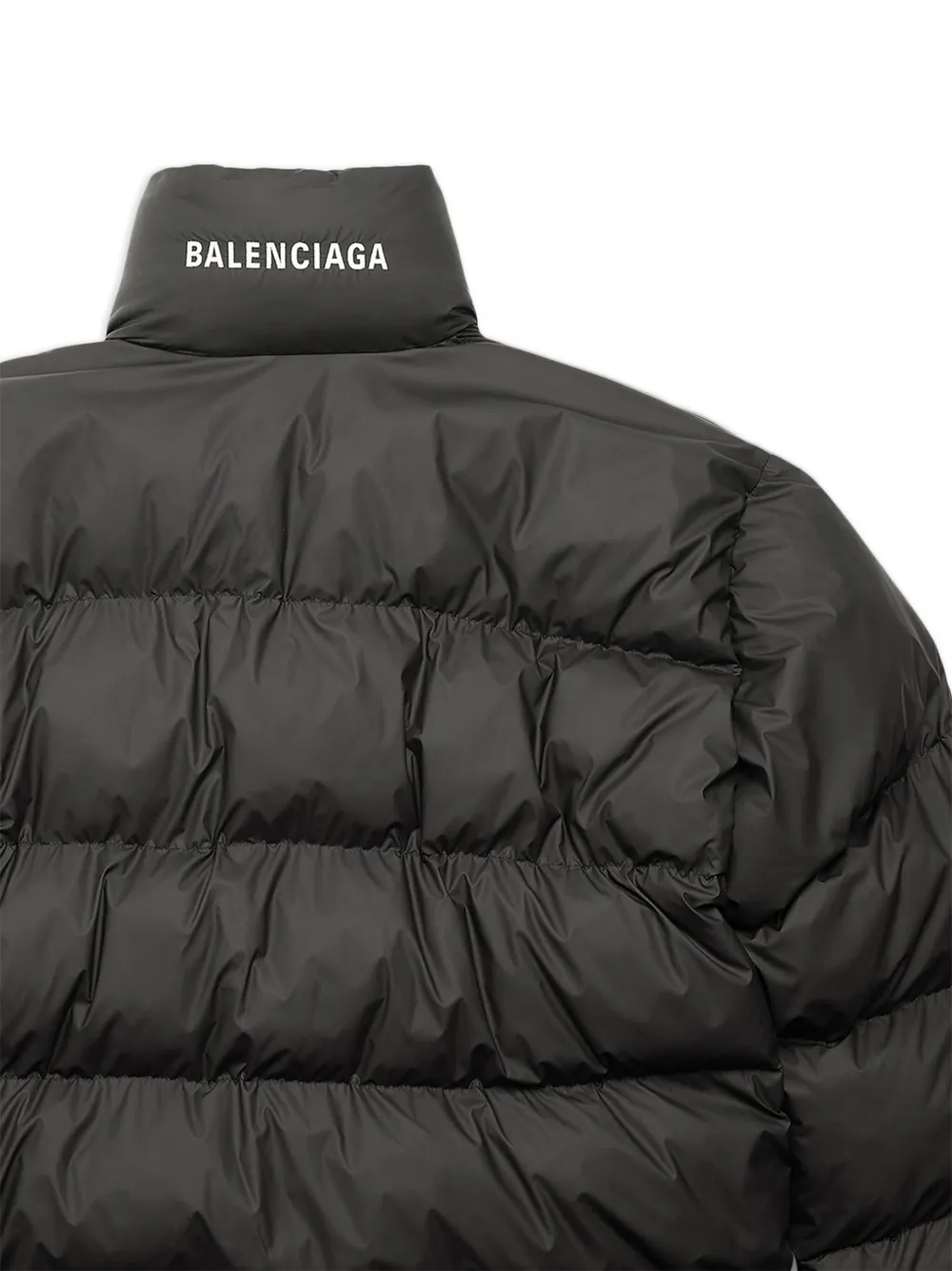Пуховик с принтом BALENCIAGA, черный — фото 3