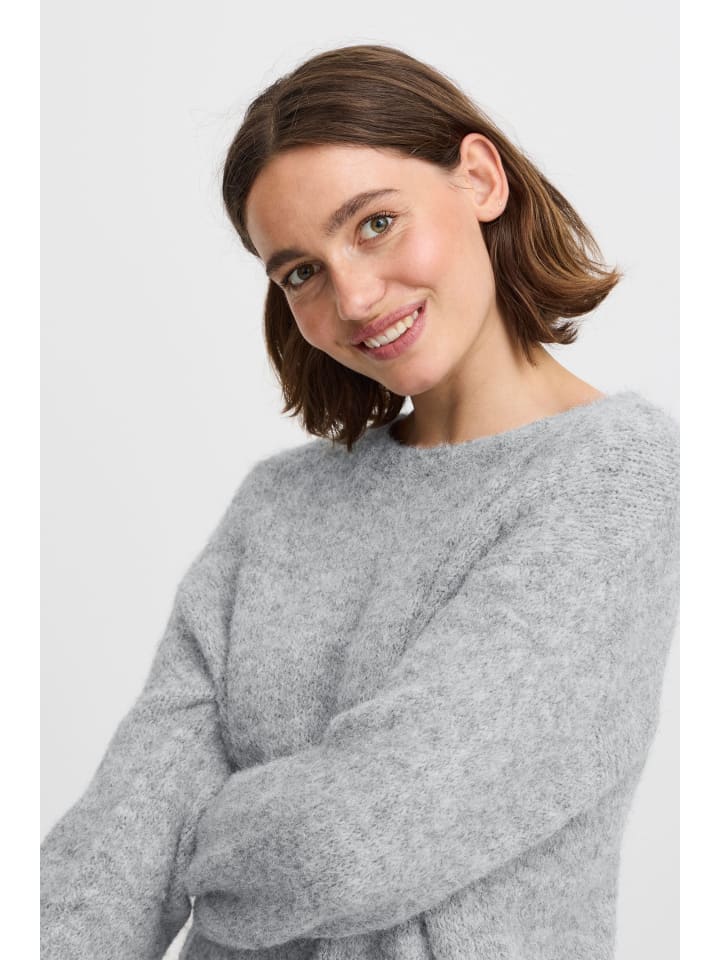 

B. young Свободный вязаный свитер BYMILLER, цвет средне-серый меланж