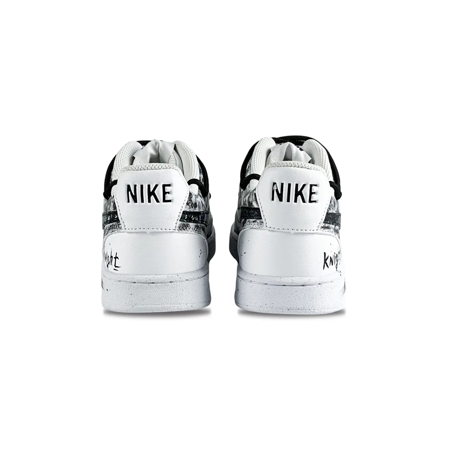 

Кроссовки Nike Court Vision 1 Skateboarding Shoes Men Low-top White/black, черный/белый