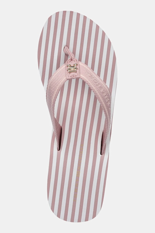 Шлепки TH Stripes wedge beach sandal Tommy Hilfiger, розовый — фото 4