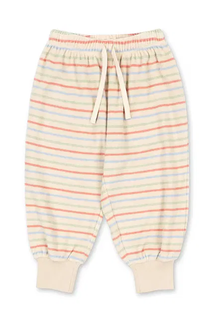 Спортивные штаны с эластичным поясом модель ITTY RIB SWEAT PANTS GOTS Konges Sløjd, бежевый