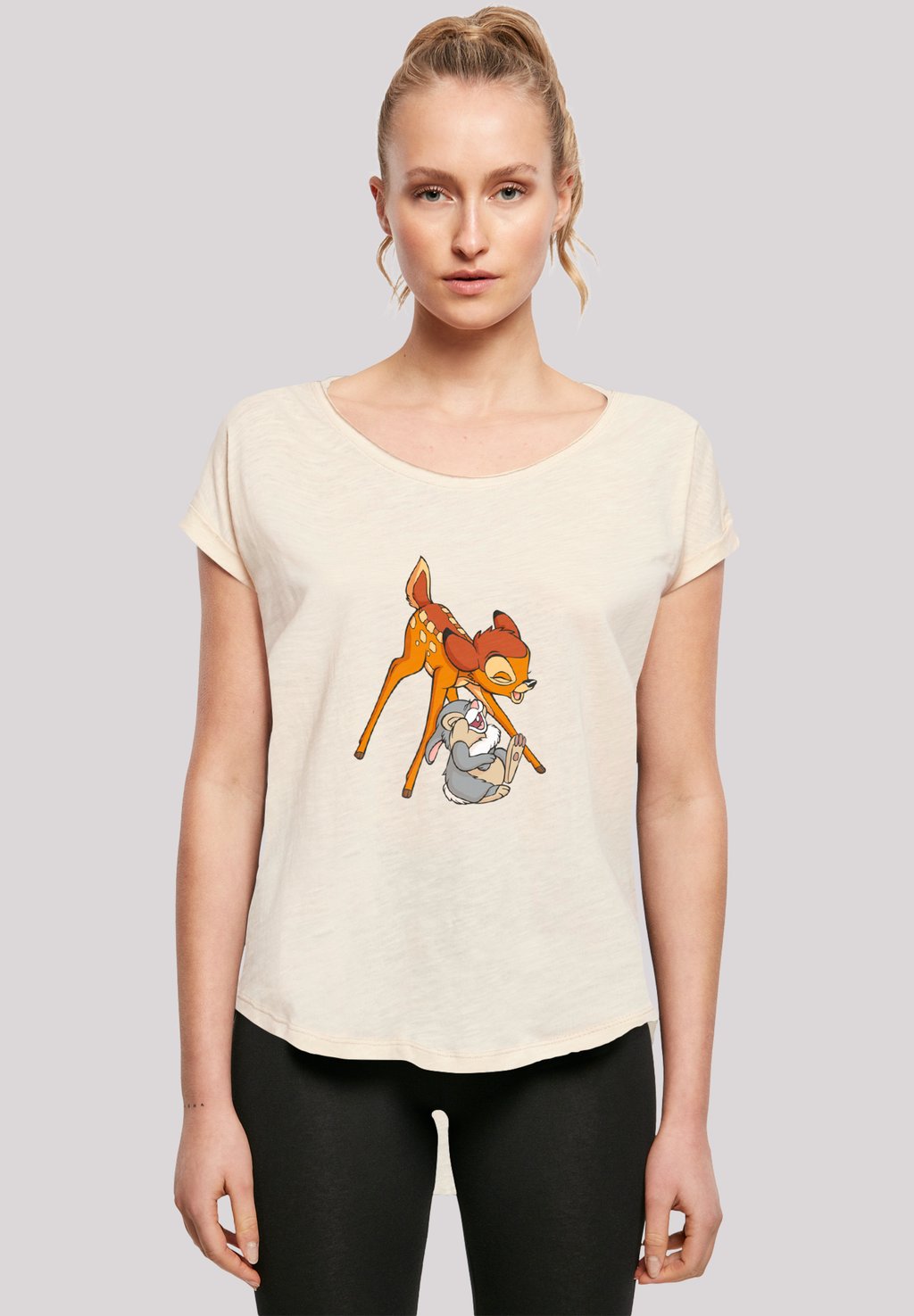 

Футболка с принтом DISNEY BAMBI CUTE LAUGHING F4NT4STIC, песочный