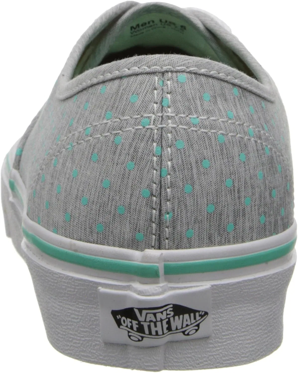 Мужские низкие кроссовки Vans U Authentic (в горошек цвета шамбре), Grey Chambray Dots De4 — фото 3