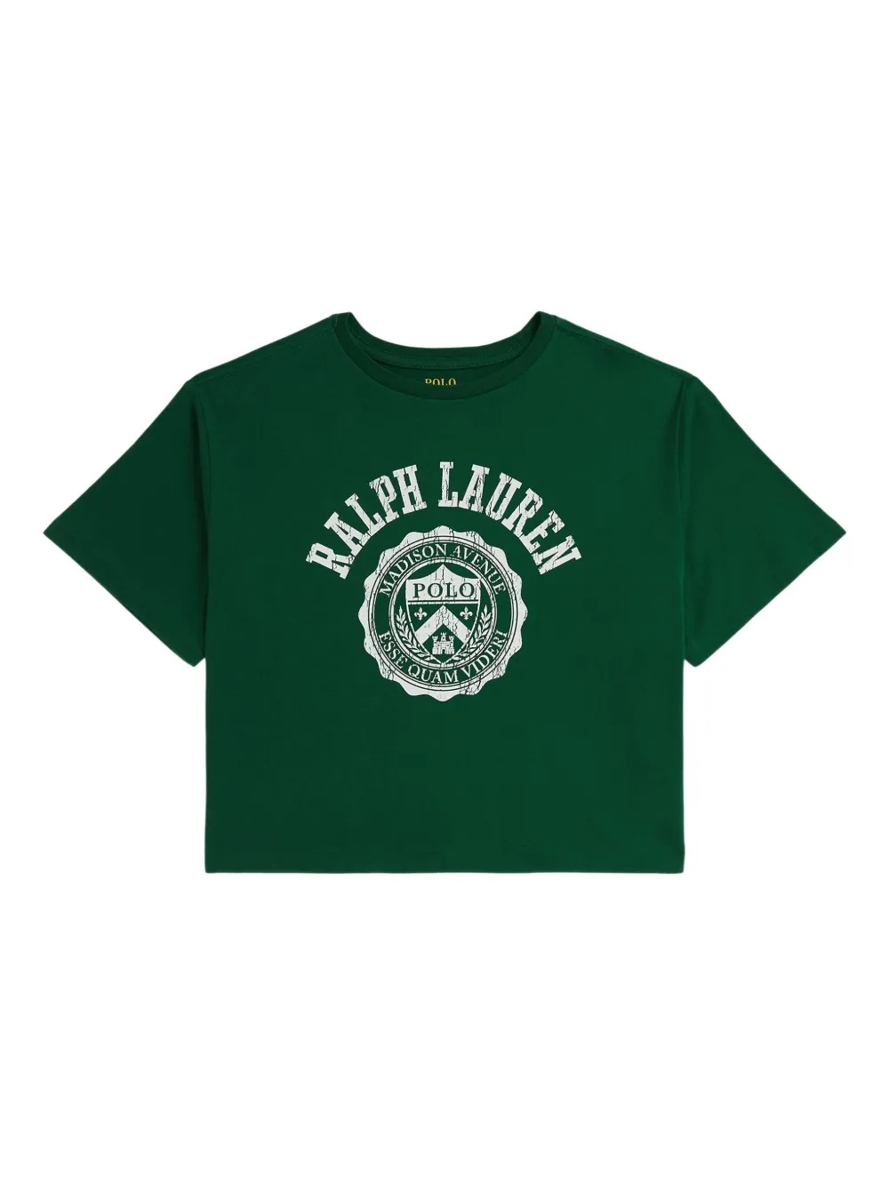

Укороченная футболка с логотипом POLO RALPH LAUREN KIDS, зеленый
