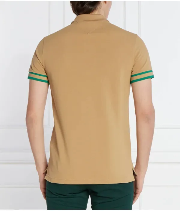 Манжета поло МОНОТИПА slim fit Tommy Hilfiger, бежевый — фото 4