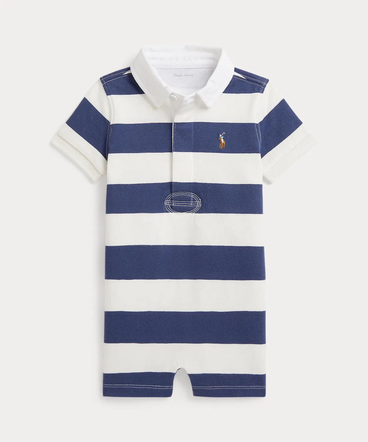 Комбинезон-регби с полосками, Ralph Lauren, хлопок, синий