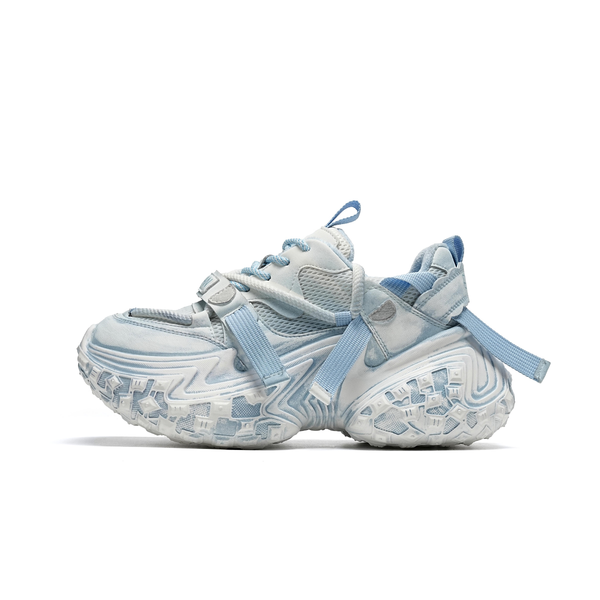 

Износостойкие утолщенные кроссовки low top на платформе унисекс EBLAN, Dusty синий (Fleece-Lined)