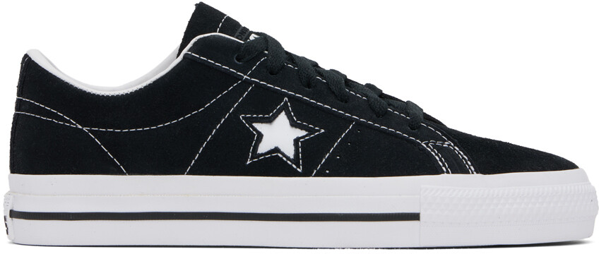 

Черные кроссовки One Star Pro Low Top Converse, черный/черный/белый