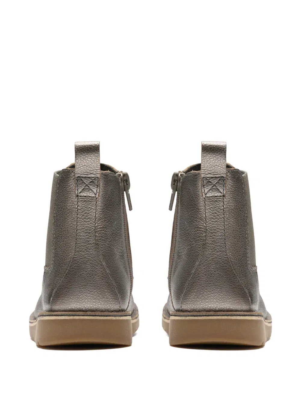 Ботильоны на молнии с эластичными вставками Clarks Kids, серый — фото 3
