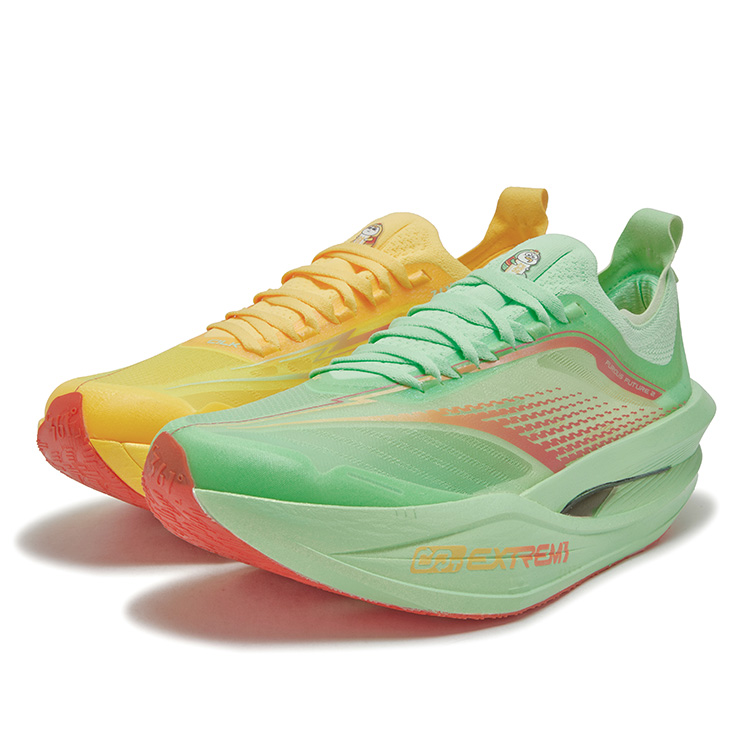

Feiyang Future 20 кроссовки для бега с карбоновой пластиной, устойчивые к истиранию, дышащие, с эффектом отскока, низкие, повседневные, унисекс 361°, желтый зеленый mismatched