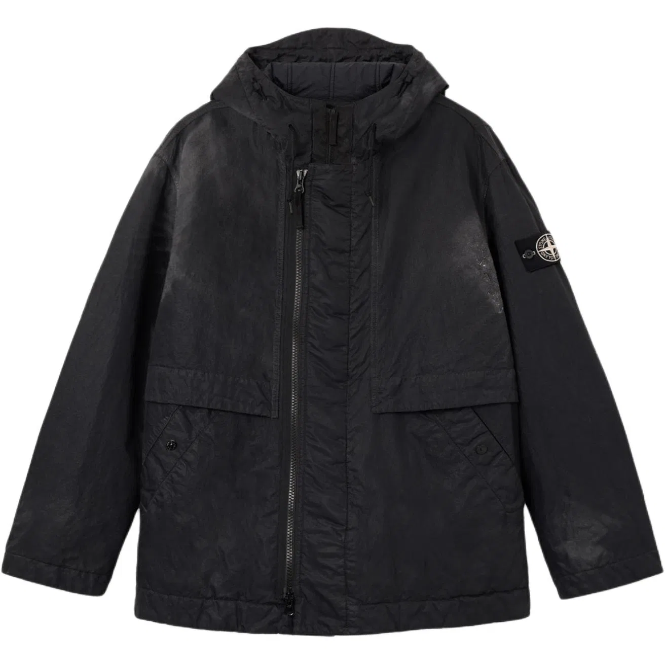 Куртка-худи на молнии STONE ISLAND, Black