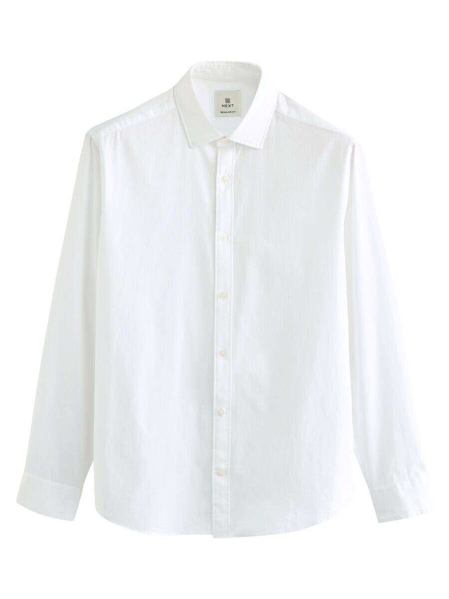 

Повседневная рубашка Next Regular fit Button Up Shirt, белый