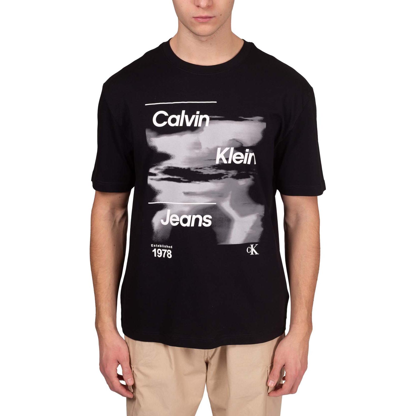 

Футболка из хлопка с логотипом Calvin Klein, черный