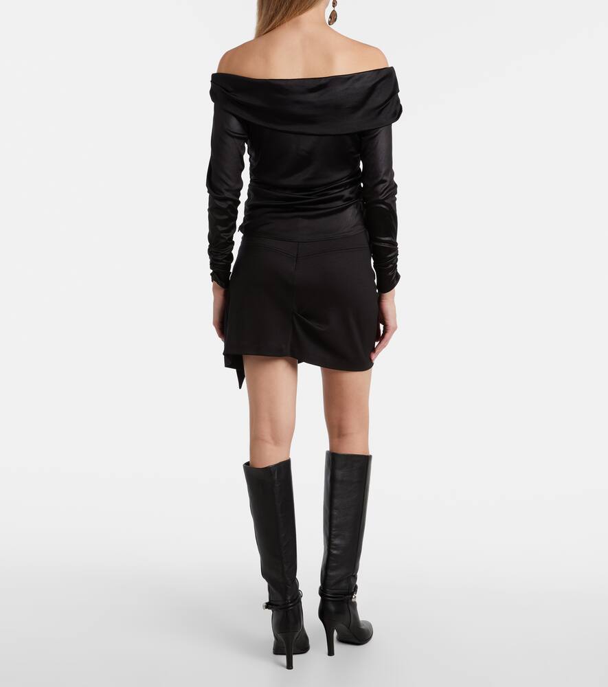 Розария плиссированная юбка мини из вирджин вула Isabel Marant, Black — фото 3