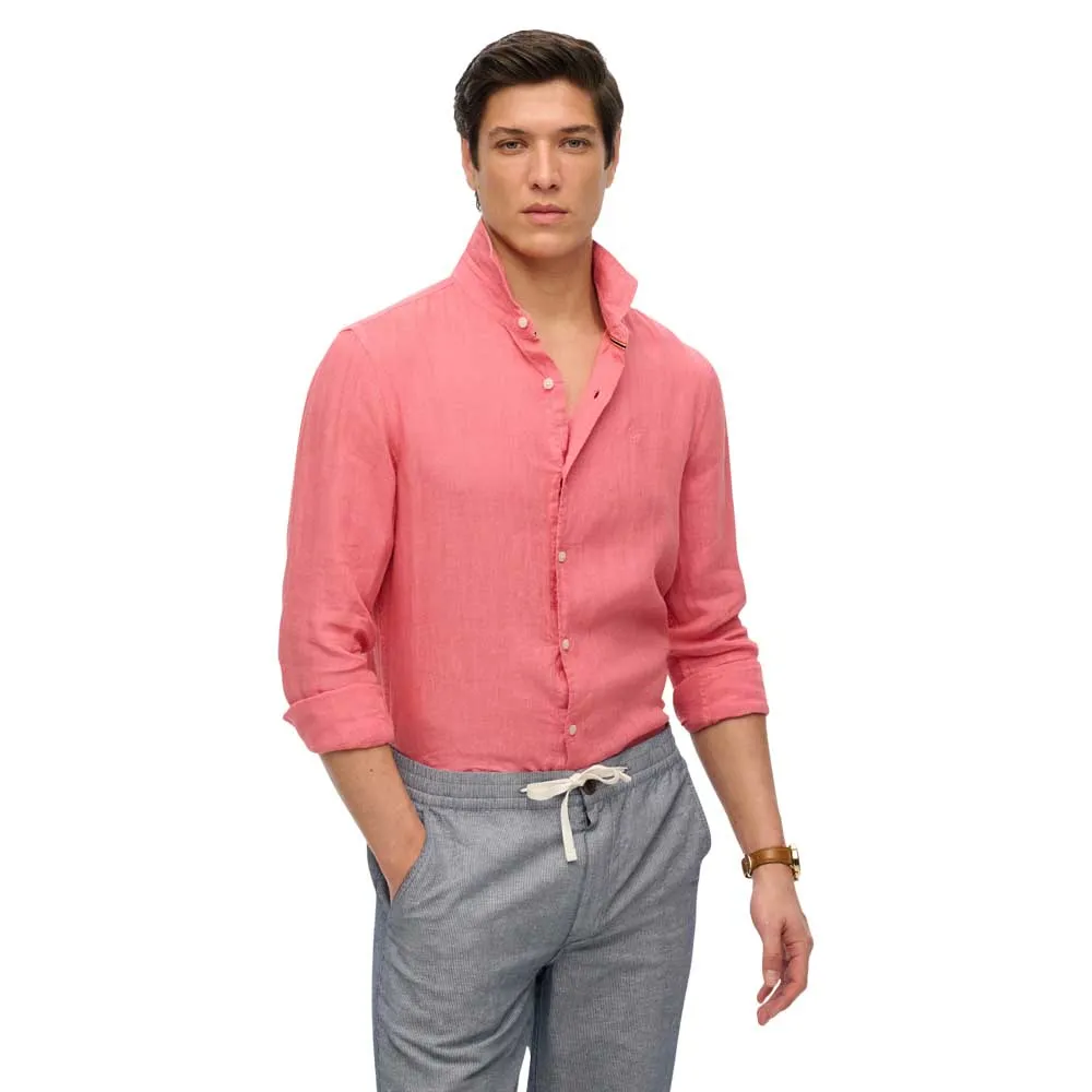 

Рубашка Superdry Sd Embroidered Vacation Linen, розовый