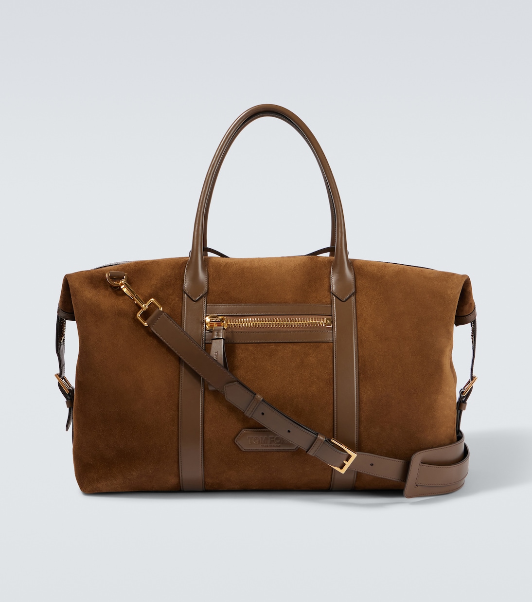

Дорожная сумка из замши с кожаными деталями Buckley Tom Ford, Walnut