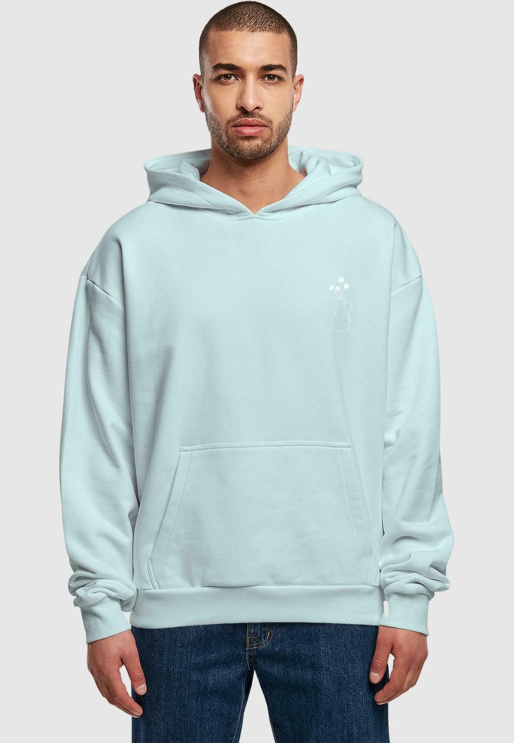 

Толстовка VASE AND FLOWERS - Hoodie Merchcode, светло-голубой
