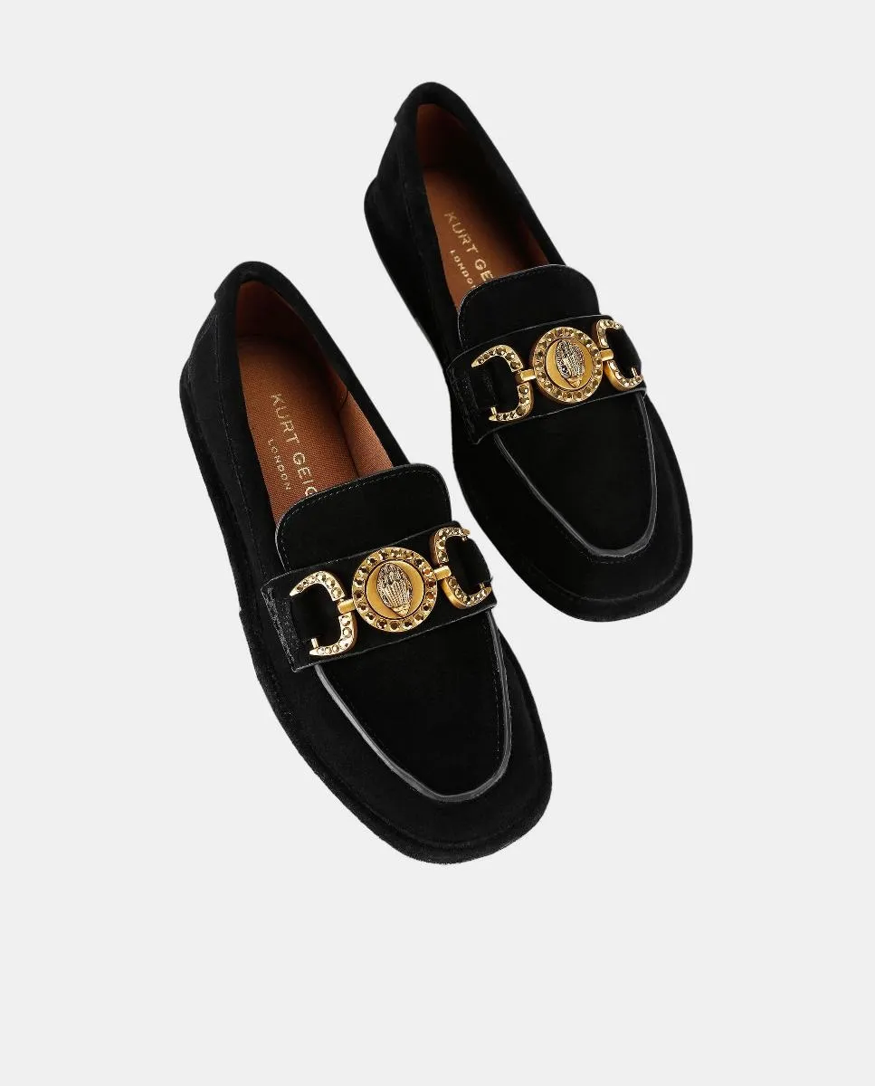 Женские мягкие мокасины из кожи Kurt Geiger, черный — фото 2