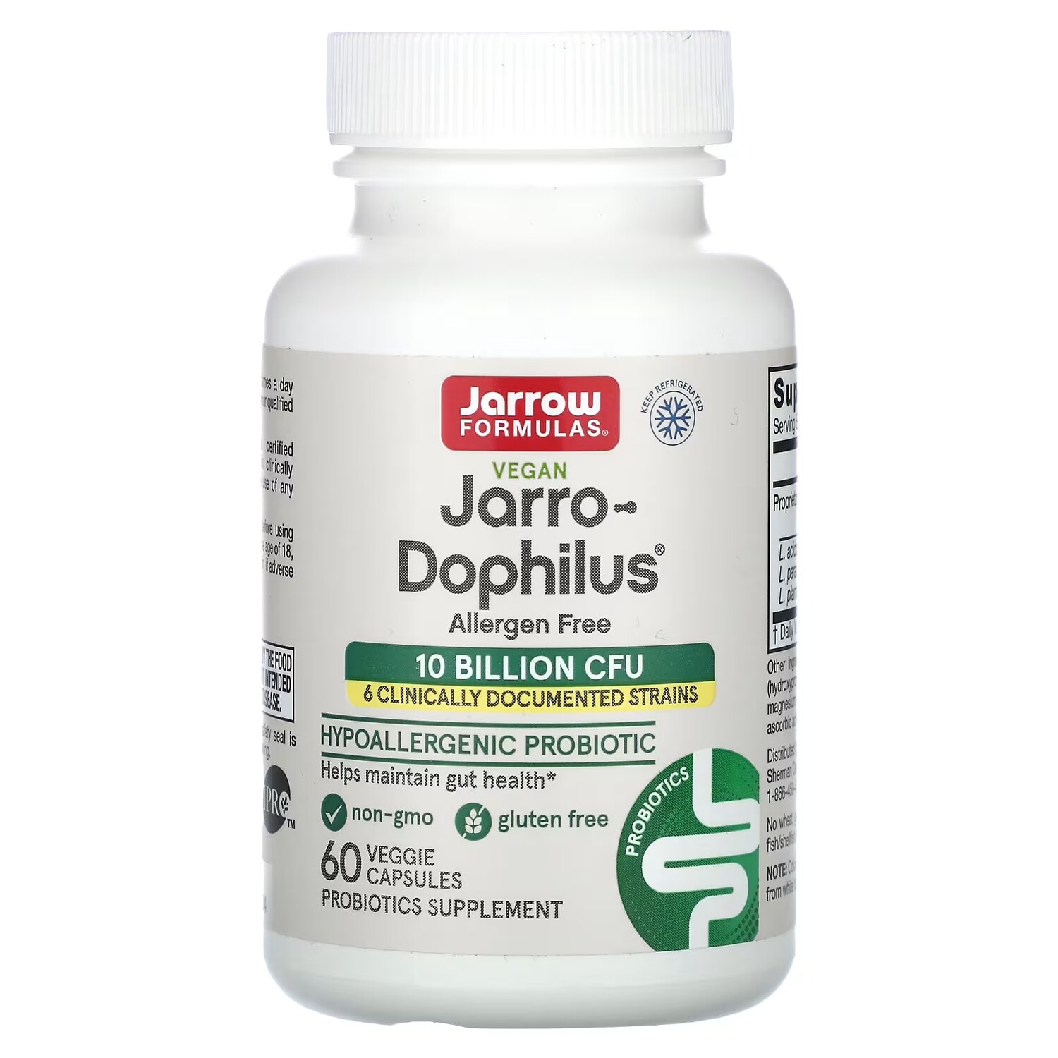 

Добавка с пробиотиками Jarrow Formulas Jarro-Dophilus, 60 растительных капсул