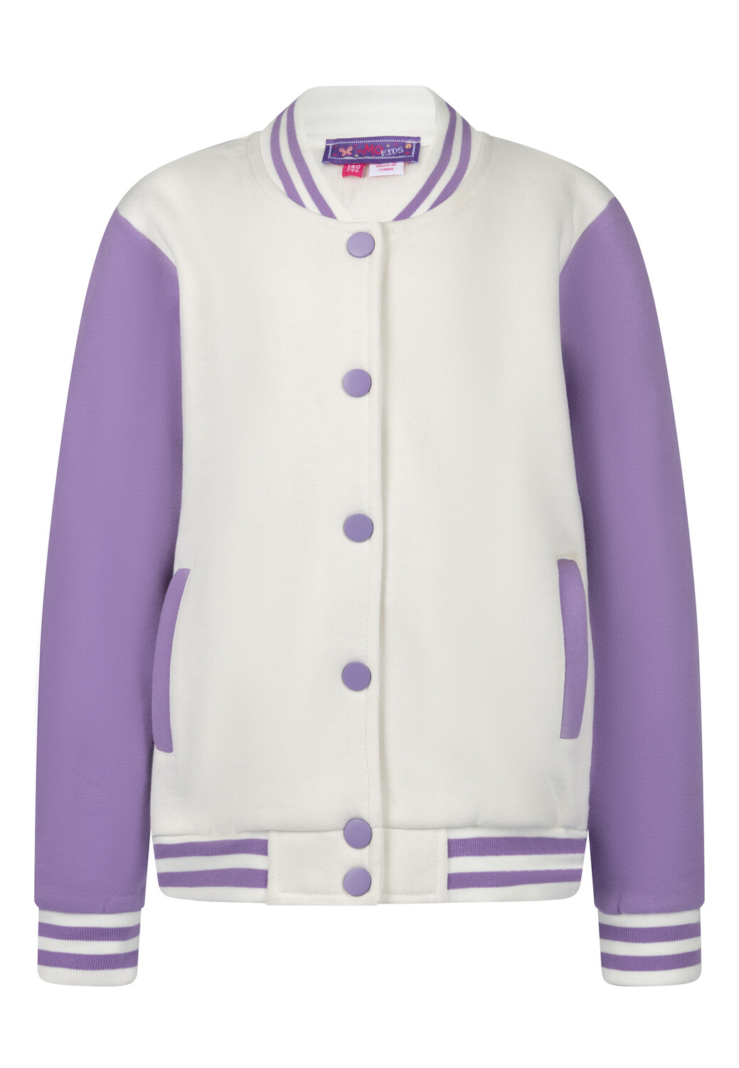 

Толстовка myMo KIDS Collegejacke Aus Sweat, цвет Wollweiss Flieder