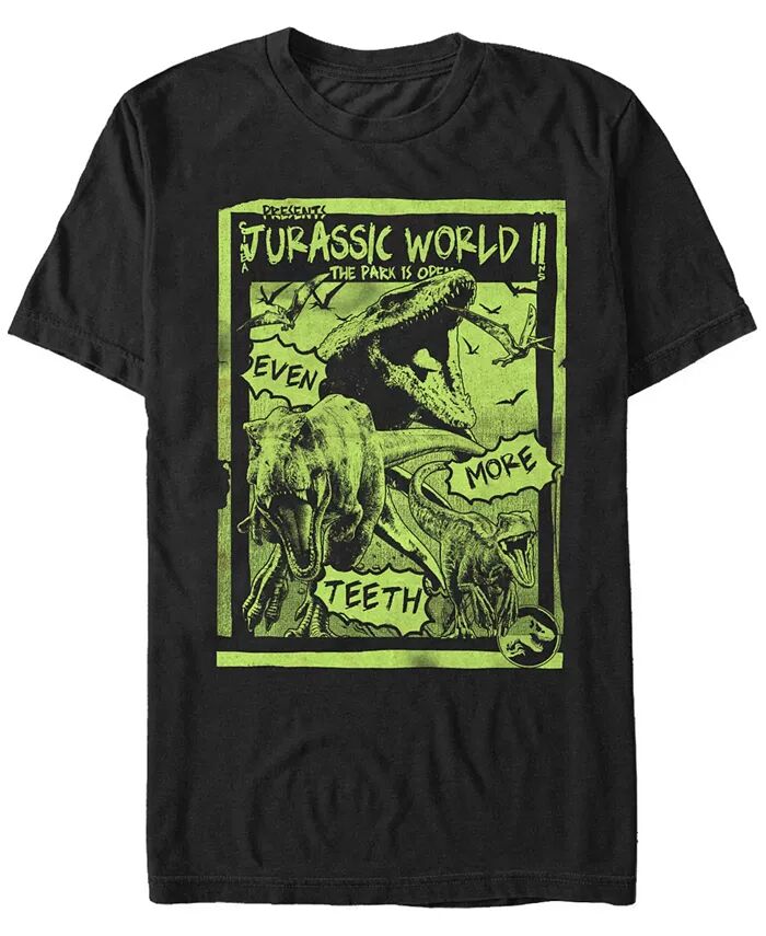 

Футболка мужская с коротким рукавом с принтом T-Rex Neon Green Poster из фильма «Мир Юрского периода: Падшее королевство» Fifth Sun, черный
