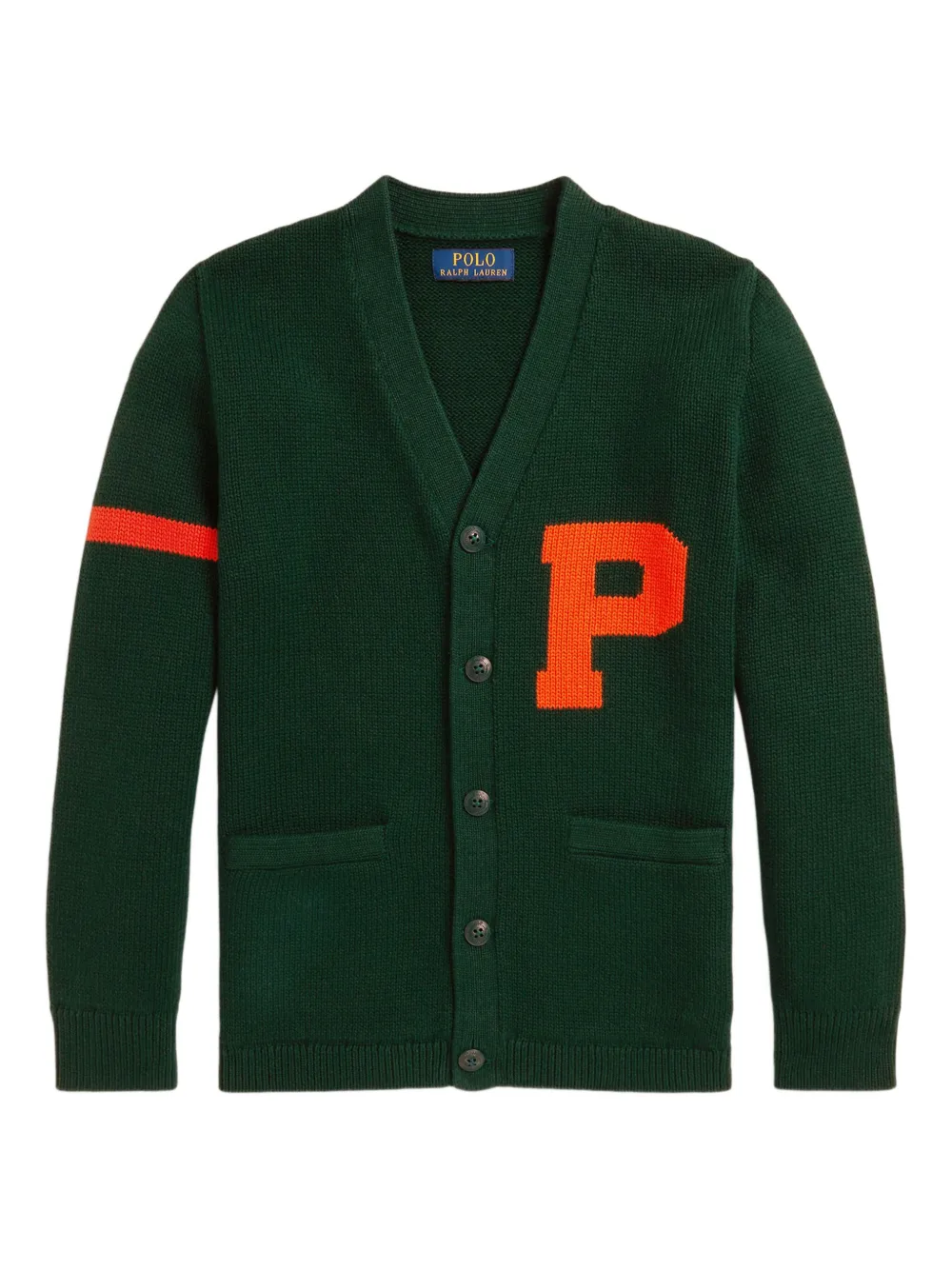 

Кардиган с контрастными полосками POLO RALPH LAUREN KIDS, зеленый