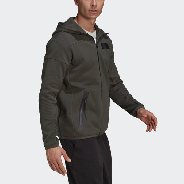 Куртка adidas M Hood Parley Sports Stylish Hooded Jacket Brown, коричневый — фото 4