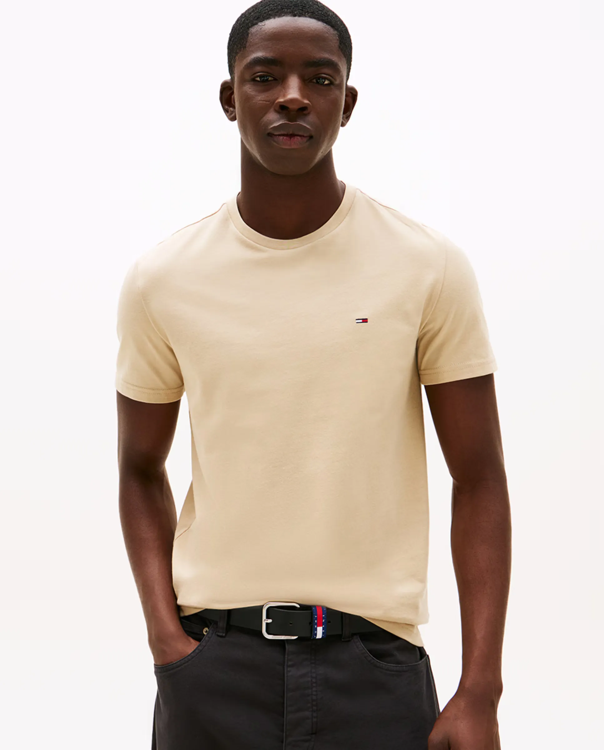 

Мужская футболка extra slim fit с коротким рукавом Tommy Jeans, бежевый