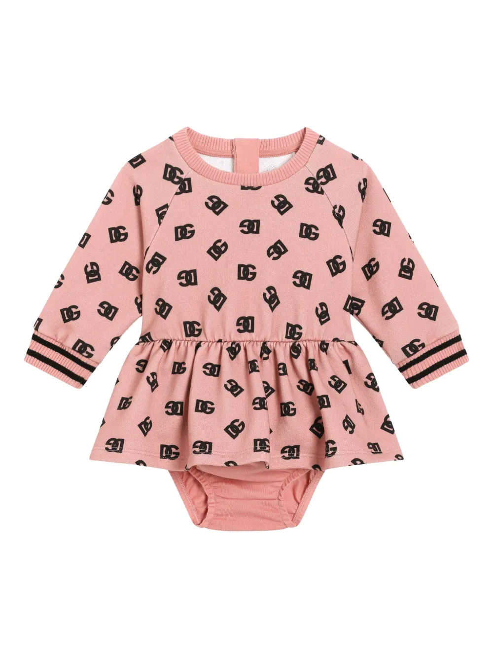 

Платье с логотипом Dolce & Gabbana Kids, розовый