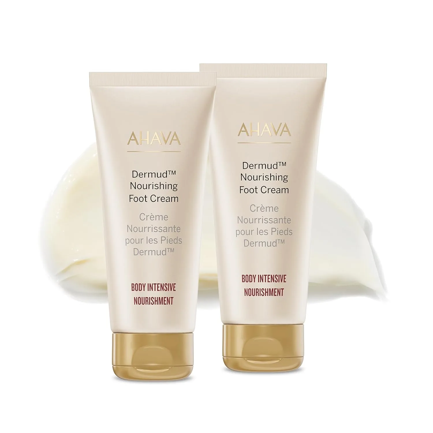 AHAVA Dermud Intensive Foot Cream Duo, 100 мл x 2 - интенсивное восстановление уставших, сухих и потрескавшихся стоп с минералами и грязью Мертвого моря, включает магний