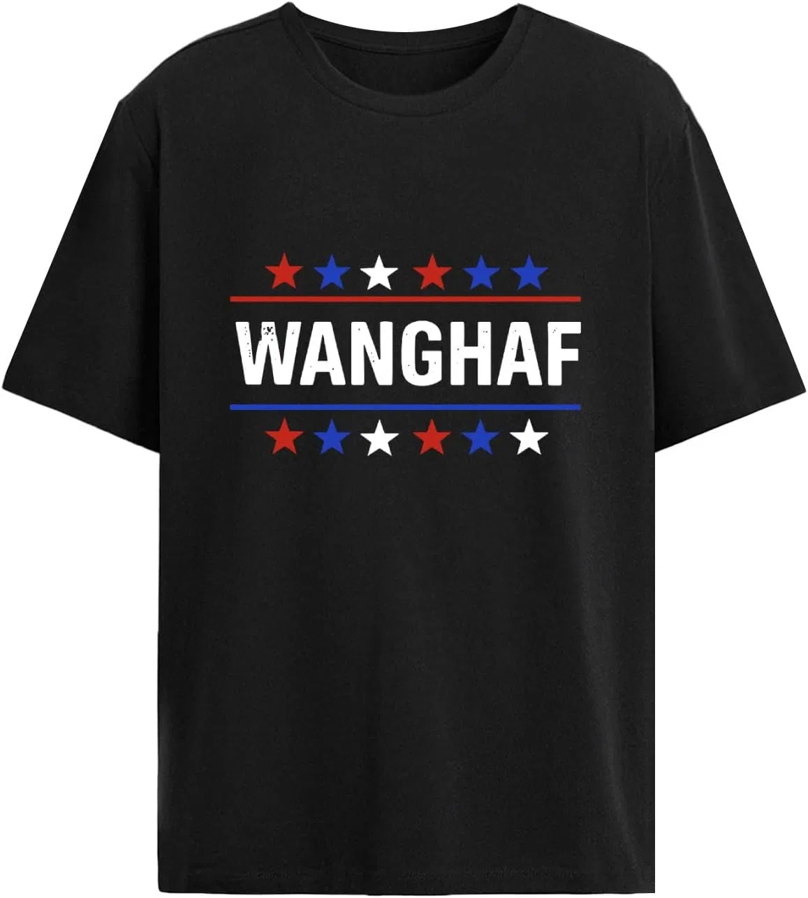 Футболка WANGHAF для женщин, повседневная, сделано в США Generic, черный