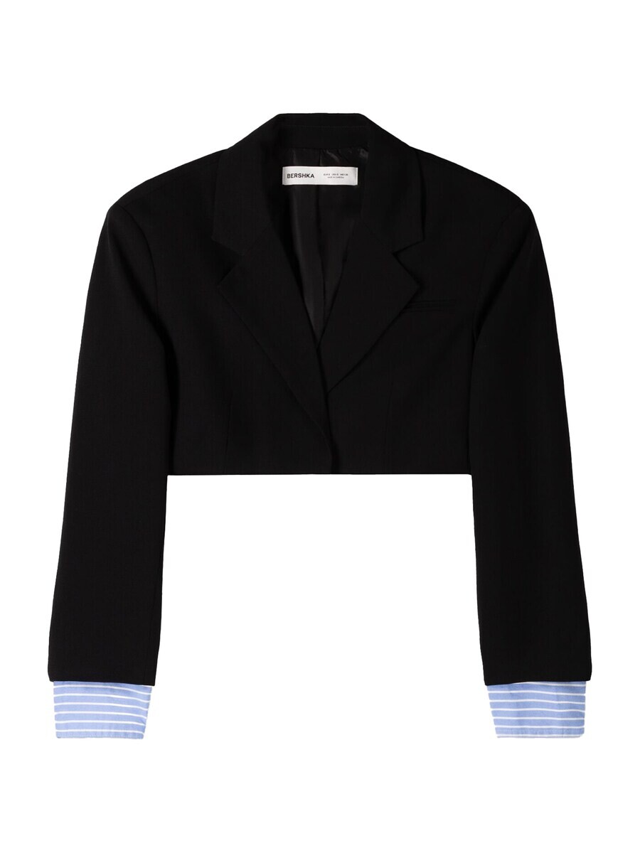 

Короткий блейзер Bershka Blazer, черный