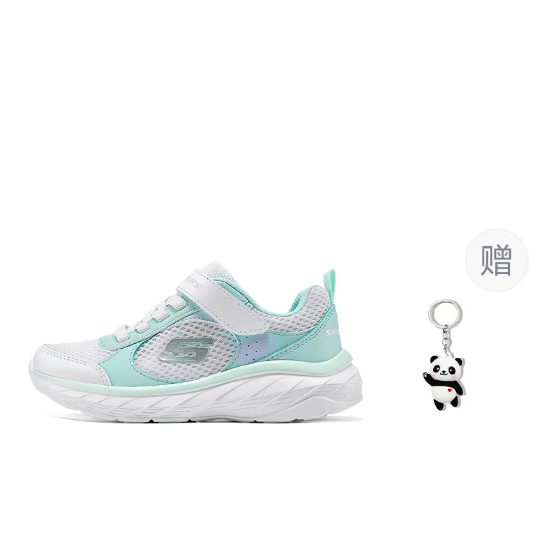 Skechers Kids Детские кроссовки для бега с низким верхом, противоскользящие, износостойкие, с легкой амортизацией, розовые/зеленые