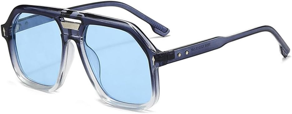 

Женские солнцезащитные очки Double Bridges конфетного цвета с защитой от УФ-излучения UV400 и заклепками, мужские очки для занятий спортом на открытом воздухе, бега и езды generic, Blue Gradient Blue