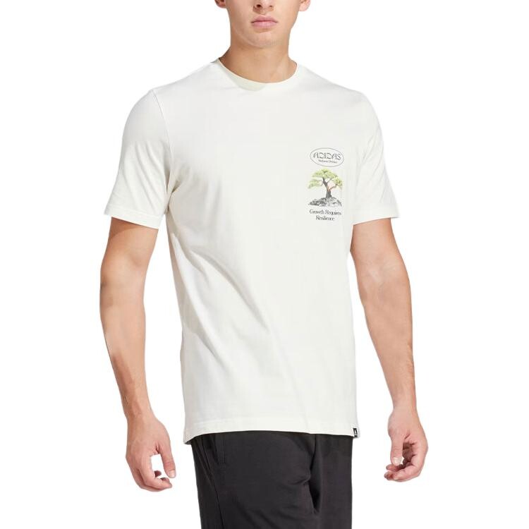 Одежда Футболка мужская Off White Adidas, кремовый — фото 2