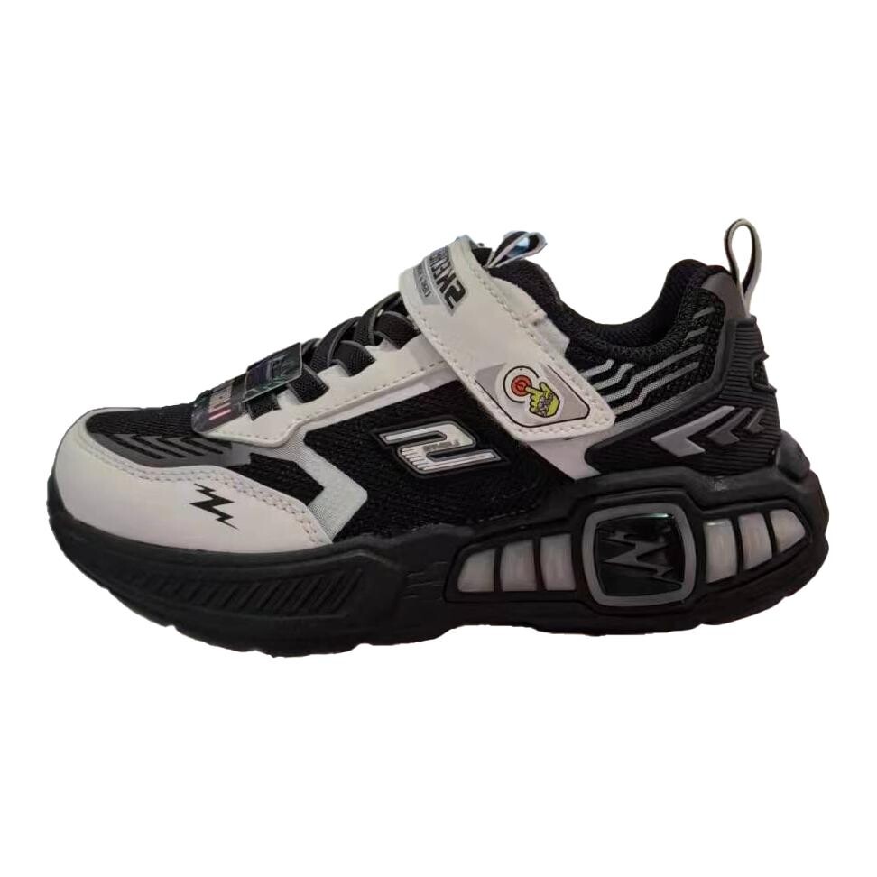 

Детская повседневная обувь для детей, кроссовки, кроссовки Skechers Kids, черный/белый