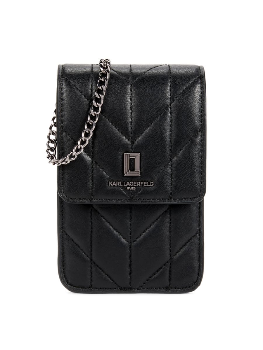 

Сумка через плечо Lafayette из кожи и металла Karl Lagerfeld Paris, цвет Black Gunmetal