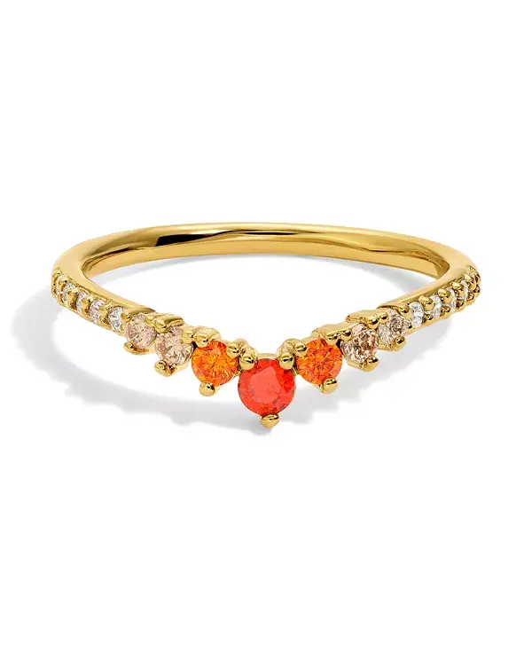 

Кольцо с искусственным кубическим цирконием Girls Crew, october