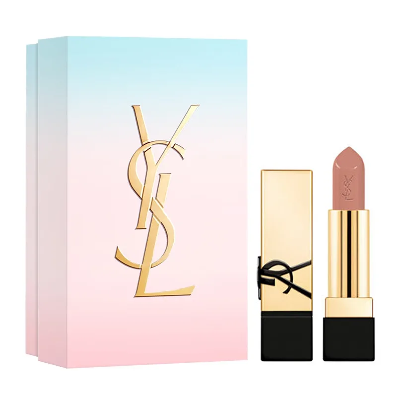 SAINT LAURENT Помада для губ квадратная туба Twilight Dawn сатиновая, выравнивающая тон, 3.8 г, #N8 Smoke Pink Nude — фото 3