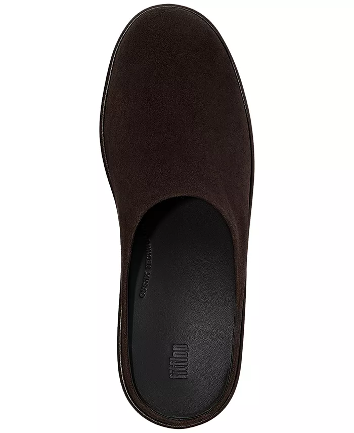 Женские мокасины на платформе из замши с каблуком Fitflop, коричневый — фото 3