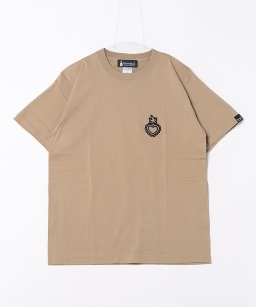 

Футболка с коротким рукавом, 3D-вышивка в виде татуировки, бренд JUGLANS, цвет бежевый, вес 176 г