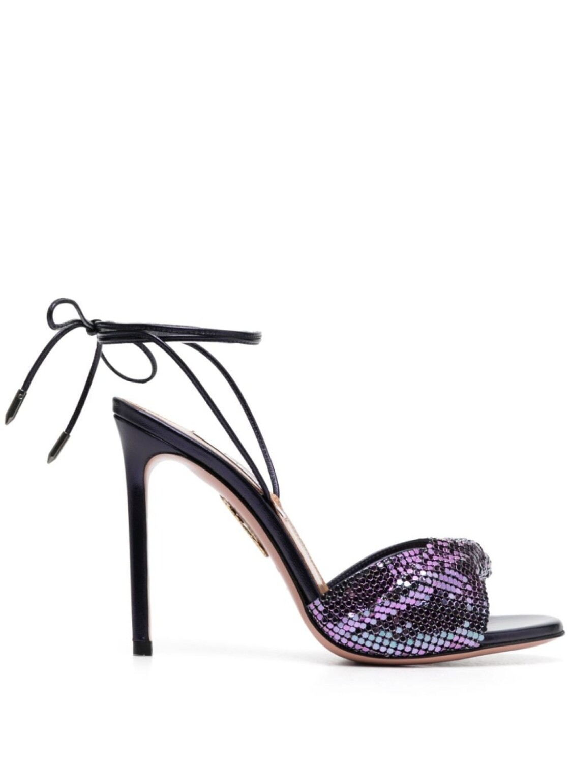 

Aquazzura сетчатые босоножки с завязками на щиколотке, фиолетовый