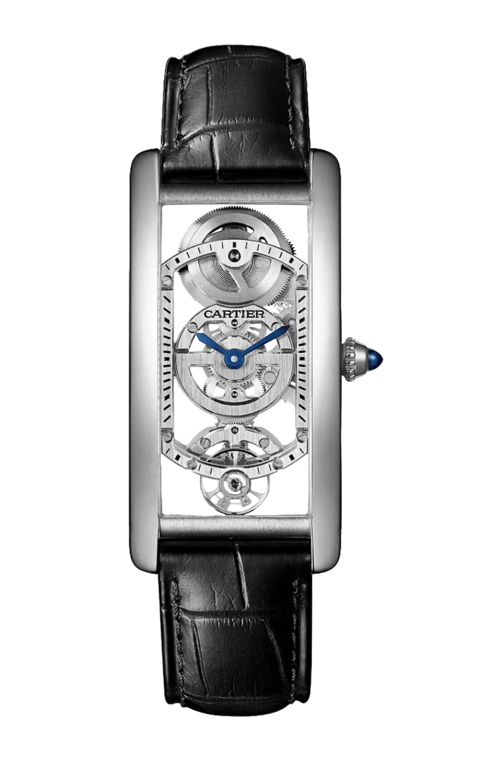 

Tank cintrée, платина, скелетонизированные, с ручным заводом - whta0022 CARTIER