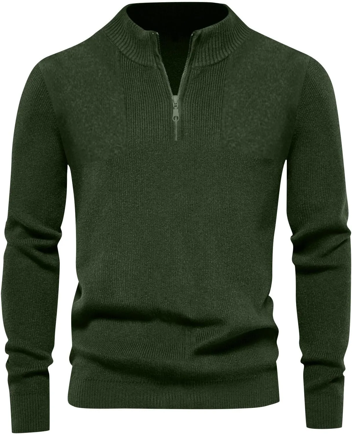 

Мужской свитер с четвертью молнии, Casual, Slim Fit, текстурированный RODYETQQ