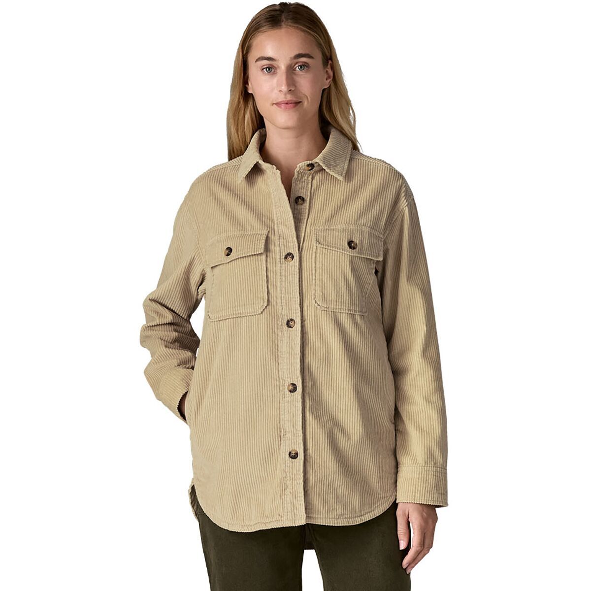 

Куртка-рубашка из вельвета Patagonia, цвет dark natural