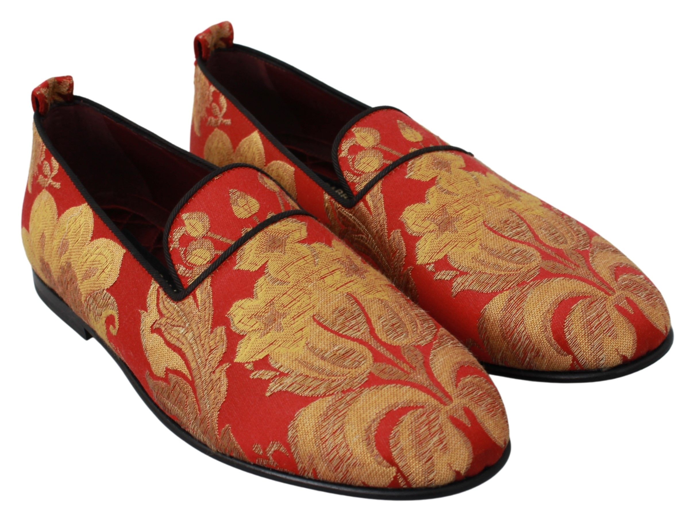 Лоферы из парчи розового золота, сланцы Dolce & Gabbana — фото 4